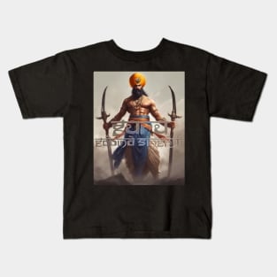 Guru Gobind Singh Ji In battlefield Kids T-Shirt